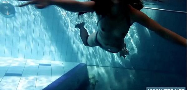  Hot Hungarian teen in the swimming pool Petra